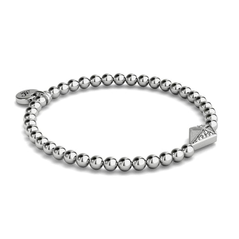 Cerf-volant | Argent | Bracelet à breloques en cristal